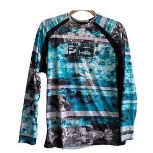 Pelagic Men’s small performance fishing long sleeve shirt activewear vaportek